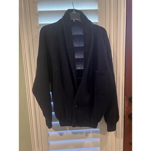 Portobellos Vintage Cardigan Sweat Shirt Blue M Large & XL Women